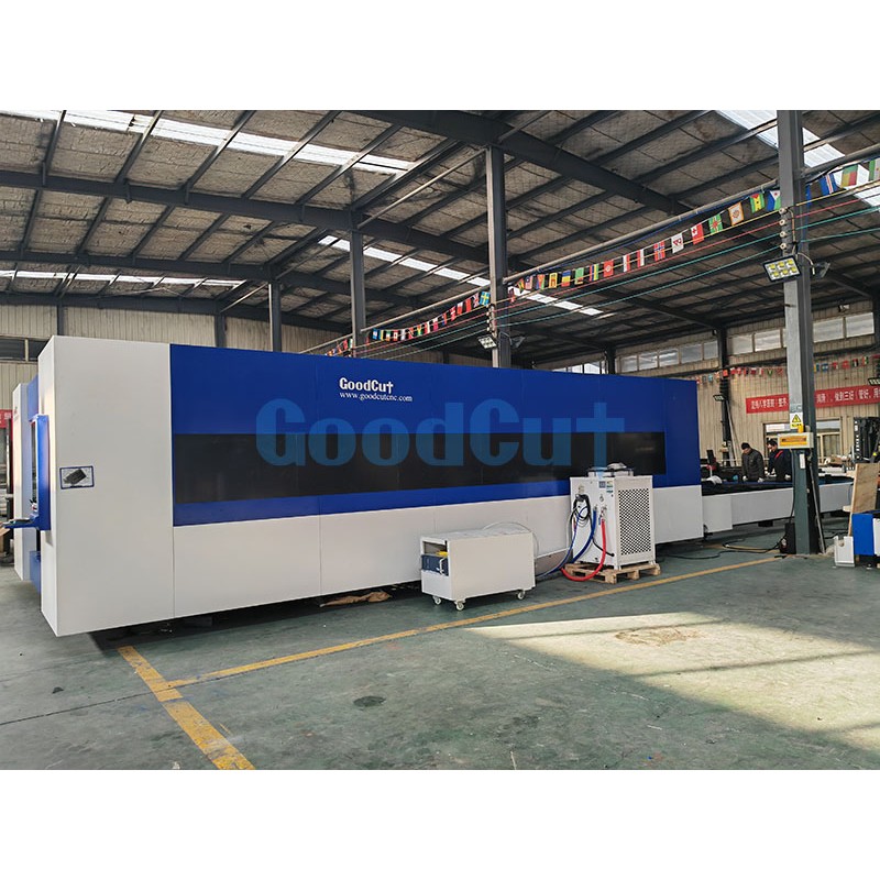 GC-3060FC-D Double Pallet Whole Protect Cover High Speed 12000W IPG Fiber Laser Cutting Machine for Sheet Metal Fabrication  