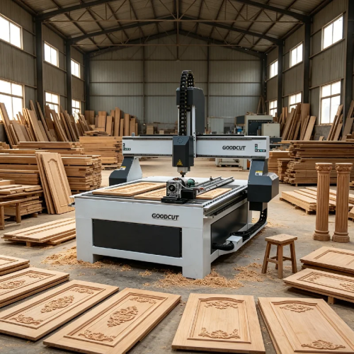 GC-1212TR 4Axis Wood Router with Rotary Device CNC Machining Center for Woodworking