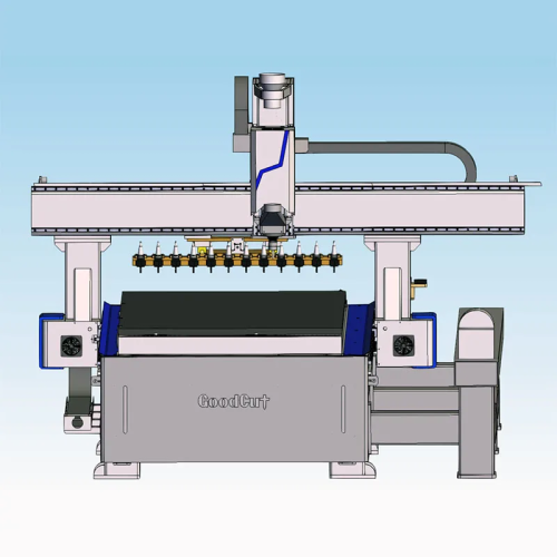 GoodCut GC2040ATC-4Axis CNC Router 180 Degree Rotating Head 400mm Side Rotary for Furniture