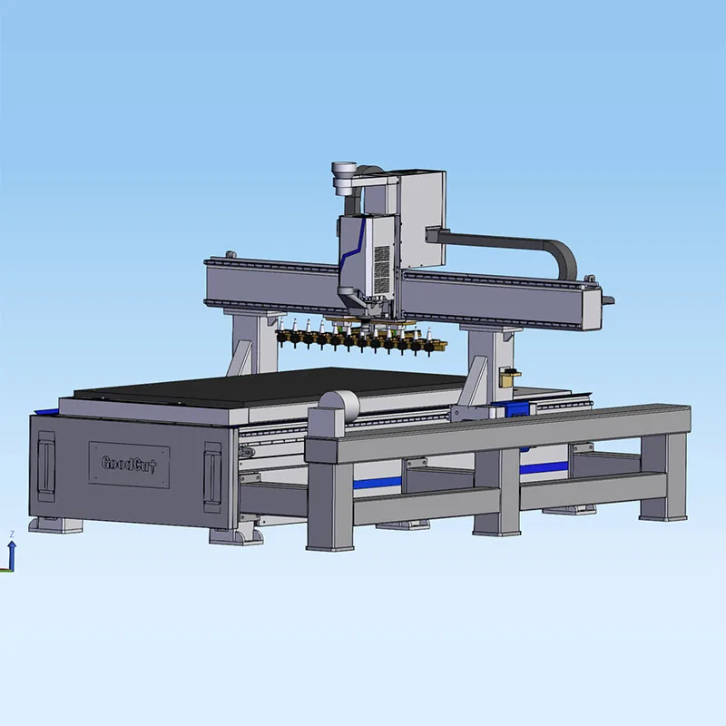 GoodCut GC2040ATC-4Axis CNC Router 180 Degree Rotating Head 400mm Side Rotary for Furniture 