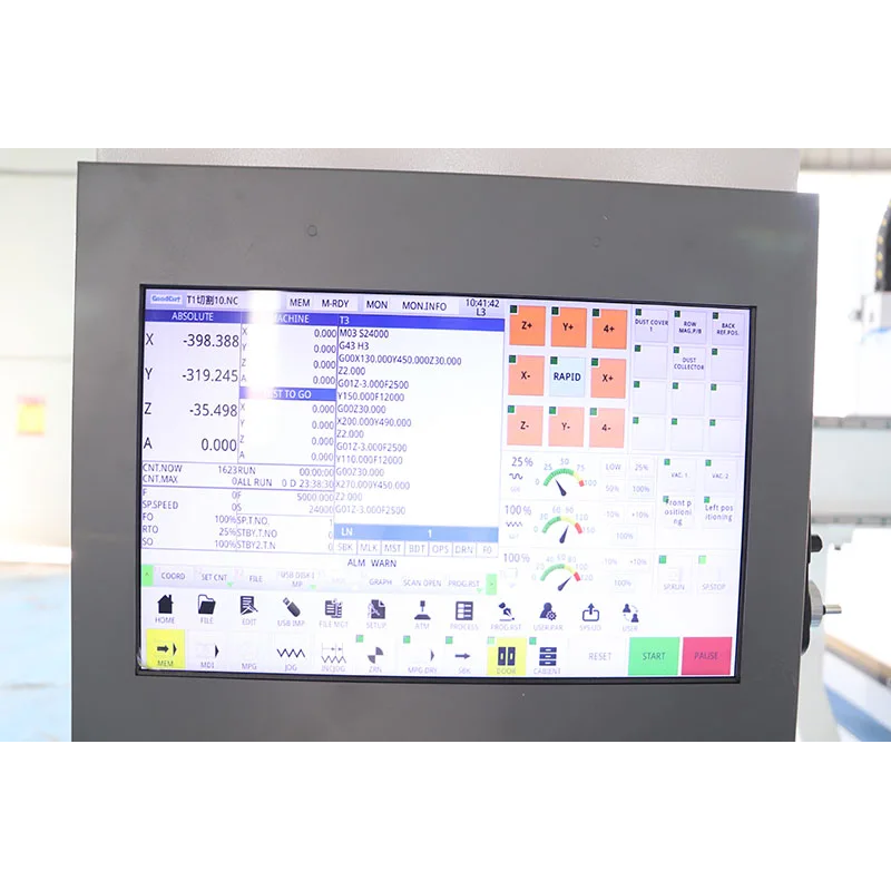 GoodCut GC1325ATC-R CNC Router with Side Rotary Woodworking Furniture Engraving Cylinder-shaped Material Carving 