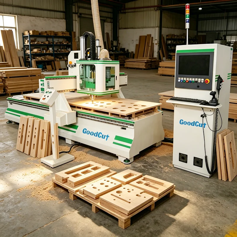 GC1325ATC-PTP Point to Point Table PTP ATC CNC Router Machine with Horizontal Spindle Drilling Kit Saw Blade Panel Furniture Grooving Milling