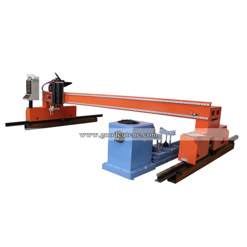 GC-PG Gantry Beam CNC Plasma Metal Cutting Machine 5*10 Feet with Flame Cutter