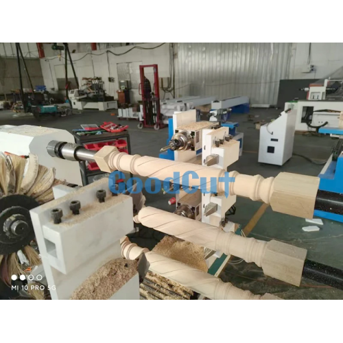 GC1530WL-3Axis 3 Spindles High-efficiency Wood Lathe Machine for Furniture Sofa Legs Turning Milling Engraving 