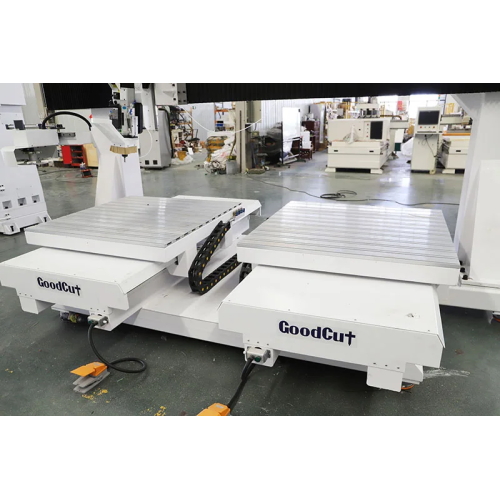 GC-5Axis Movable Table Double Workstations CNC Router Curved Wood Solid Wood Chair Back Armrests