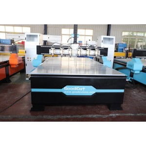 GoodCut GC1325-6H 6Heads Work Together New Design Multi Spindles 4Process 2Process CNC Router Machine for Wood 