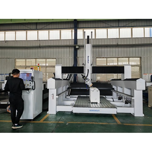 GC2040ATC-4Axis High Z Axis 180degree Rotating Head Automatic Tools Changer CNC Router Foam EPS Carving Engraving Machine with Table Rotary 