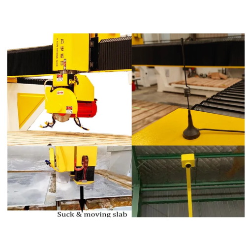 GoodCut GC3220B 5Axis Stone Bridge Saw Cutting Machine for CNC Bevel Cut Drilling Hole Polishing with 87Degree Hydraulic Tilting Table