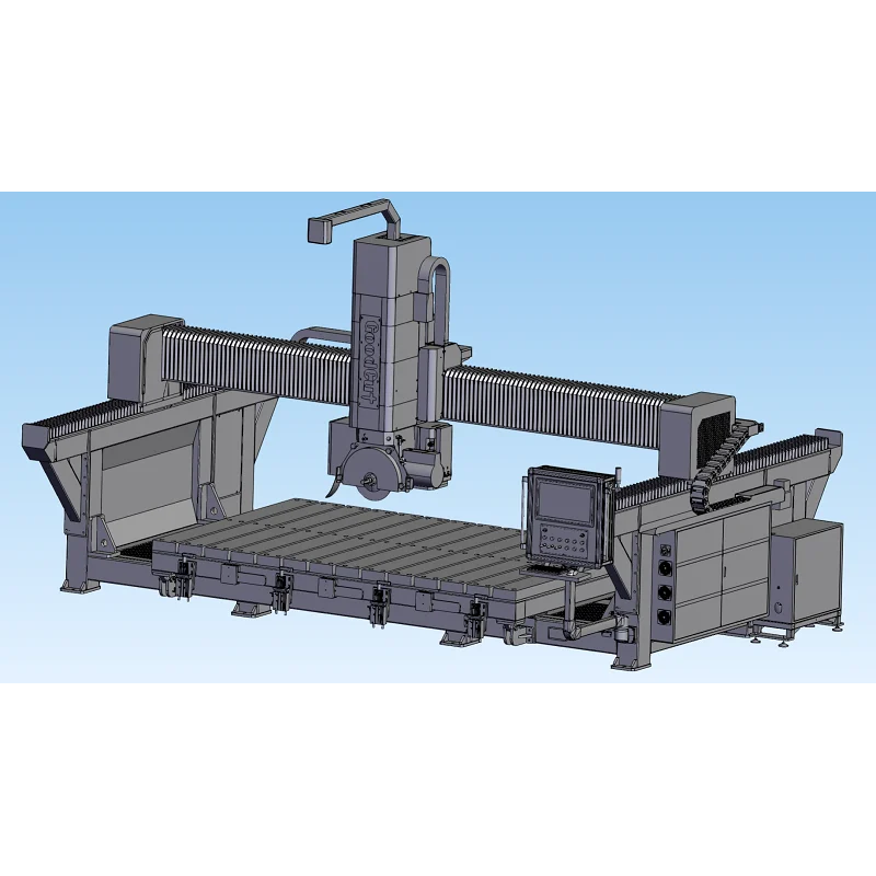 GoodCut GC3422B 5+1Axis Saw Bridge cutting machine for Kitchen sink Kitchen stove top Tiles Floor tiles Quartz slab Stone Bridge Saw Cutting Machine for CNC Bevel Cut  Drilling Hole Polishing with 87Degree Hydraulic Tilting Table 