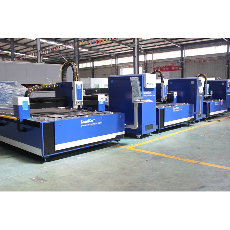GC-1530F Raycus/Max/IPG Fiber Laser Metal Sheets Cutting Machine with Cypcut Controller 